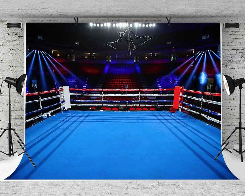 LYLYCTY Boxing Birthday Backdrop for Photography 9x6ft Boxing Arena Sport Background for Children Boy Portrait Birthday Party Decor Photo Booth Studio Props - Image 3